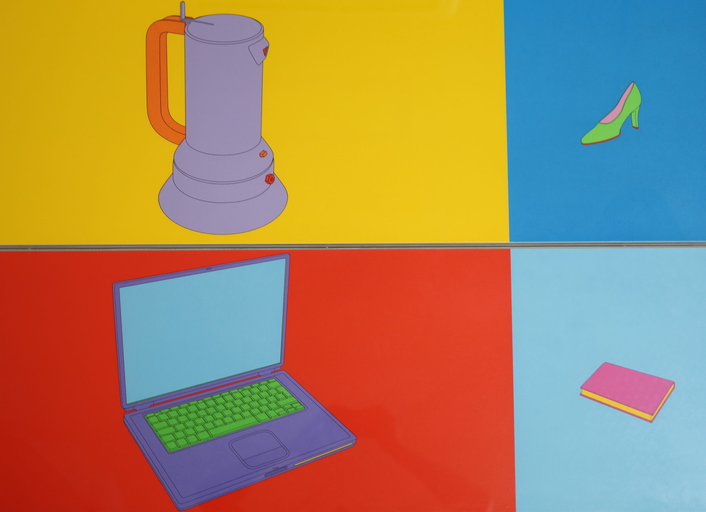 Michael Craig-Martin (Irish, 1941-), Folio, 2004, Set of 12 screenprints, 33 x 100cm.